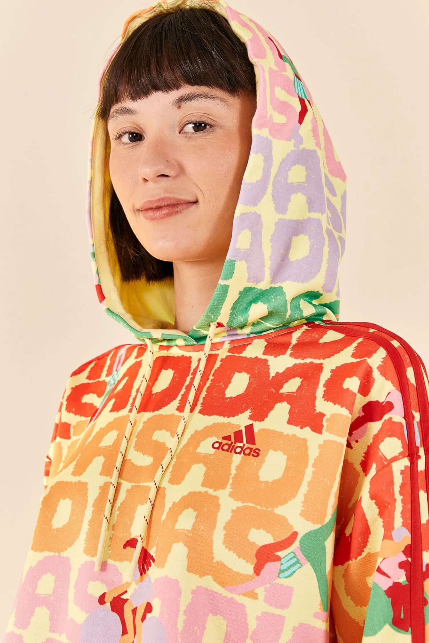 FARM Rio ADIDAS FARM HOODIE PEARL CITRINE