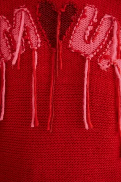 FARM Rio AMOUR EMBROIDERED KNIT SWEATER