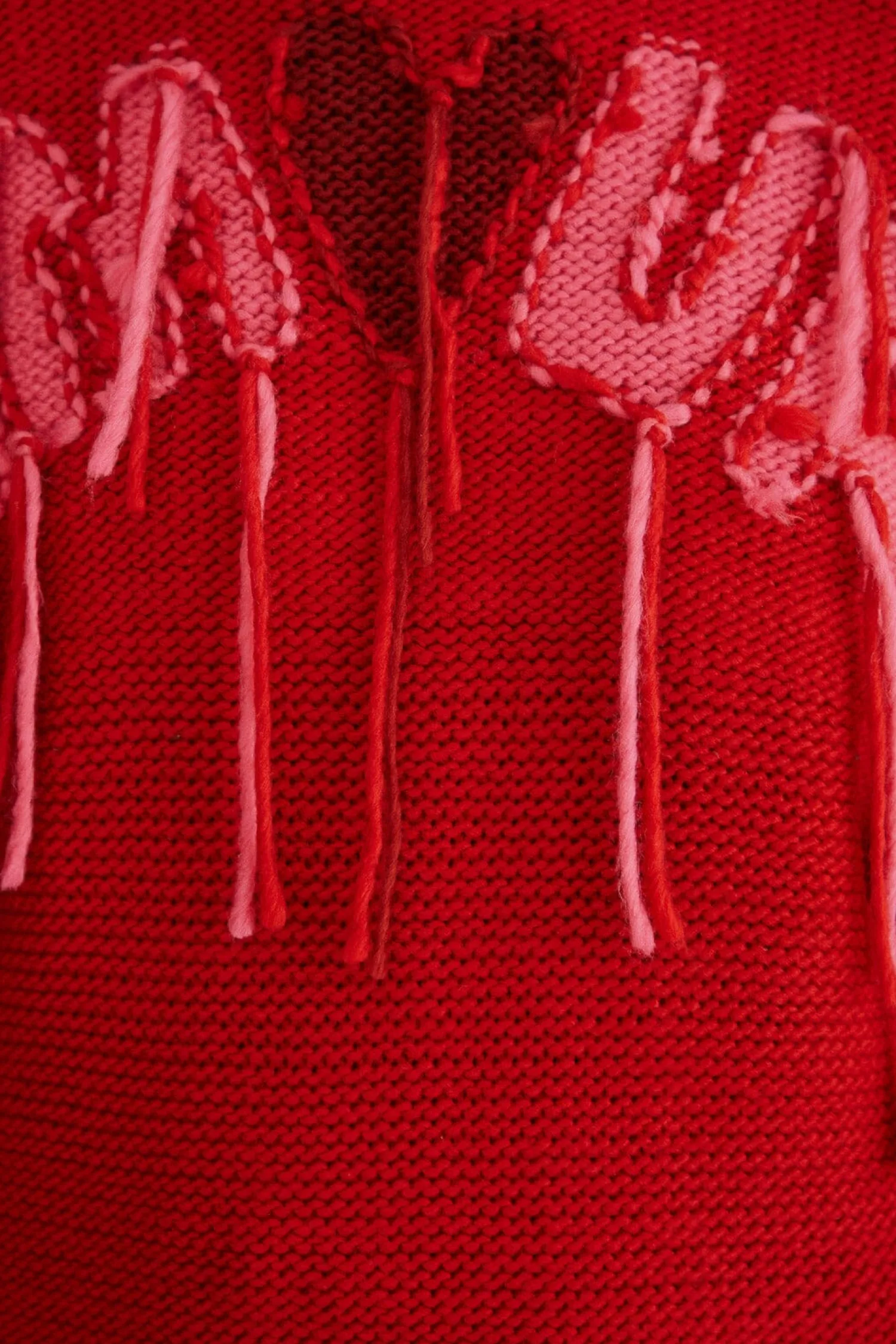 FARM Rio AMOUR EMBROIDERED KNIT SWEATER