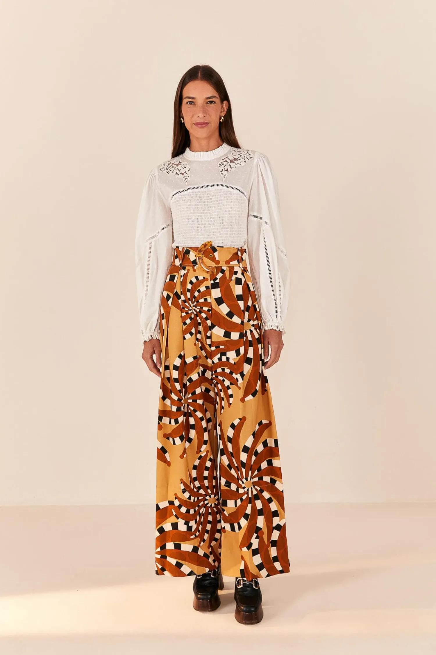 FARM Rio BEIGE BANANADA TAILORED PANTS