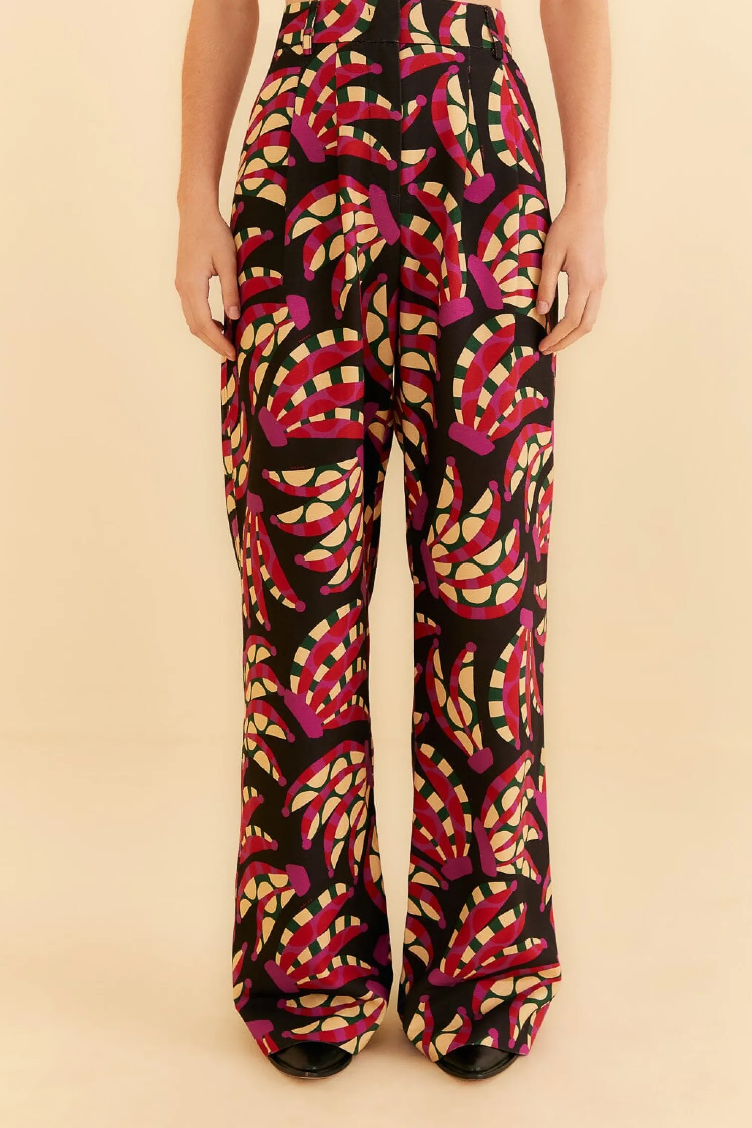 FARM Rio BLACK BANANA DOTS LOW WAISTED PANTS