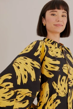 FARM Rio BLACK BOSSA BANANA JUMPSUIT