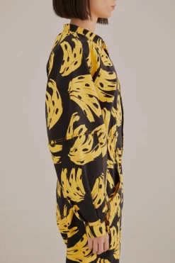 FARM Rio BLACK BOSSA BANANA JUMPSUIT