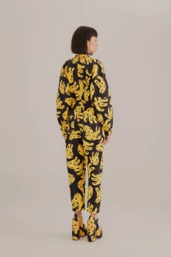 FARM Rio BLACK BOSSA BANANA JUMPSUIT