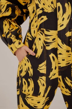 FARM Rio BLACK BOSSA BANANA JUMPSUIT