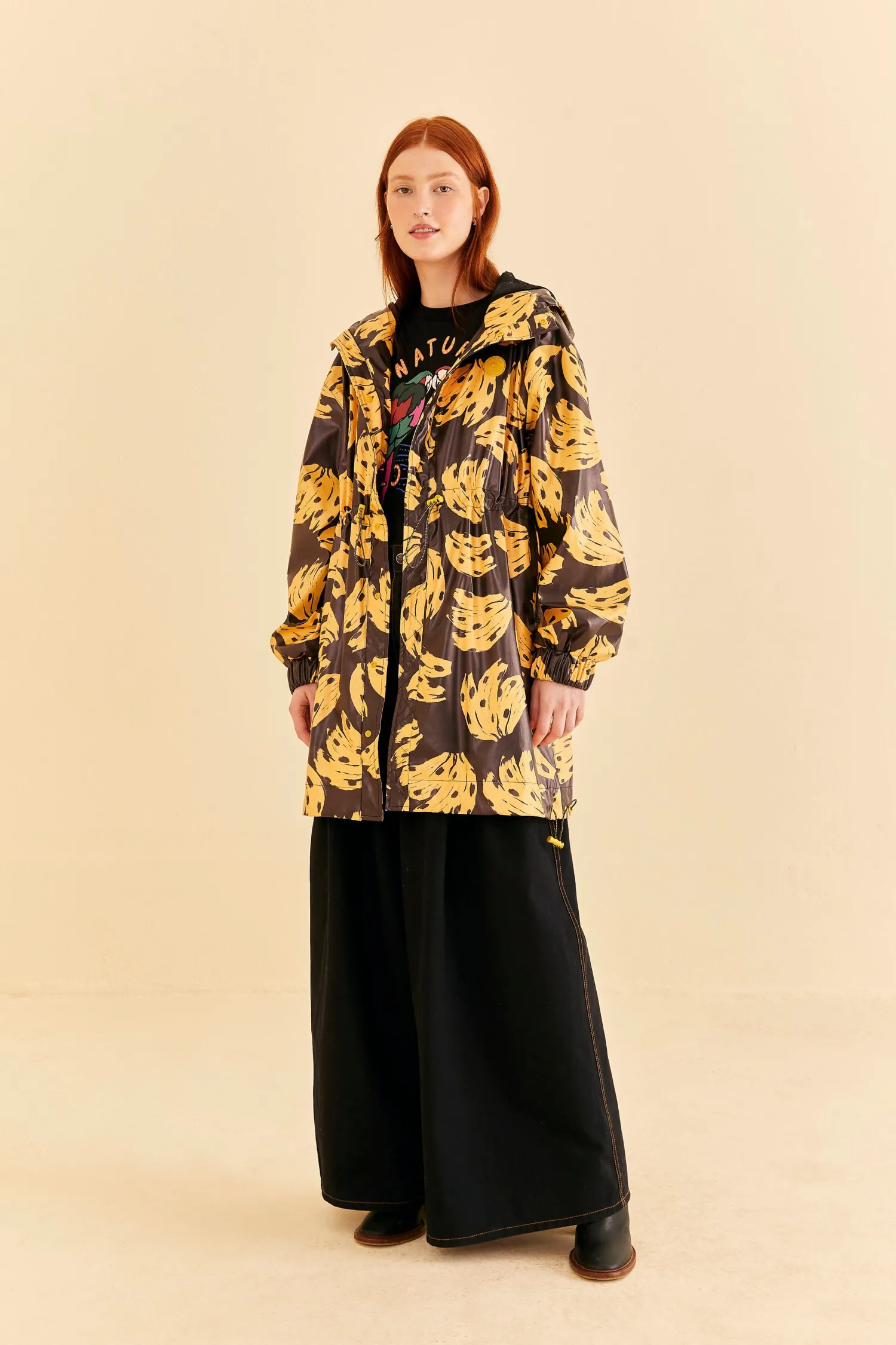 FARM Rio BLACK BOSSA BANANA RAINCOAT