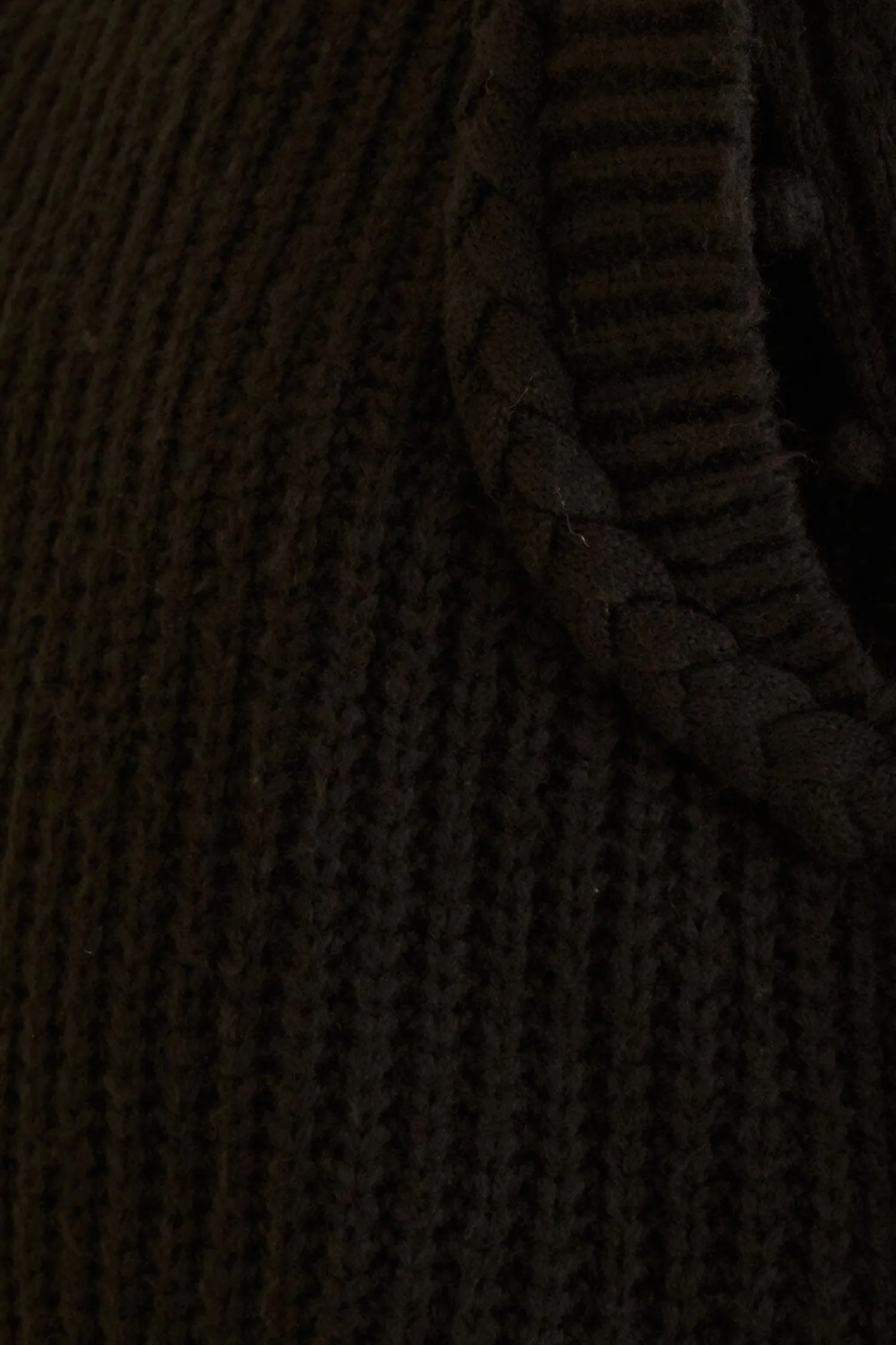 FARM Rio BLACK BRAIDED SWEATER