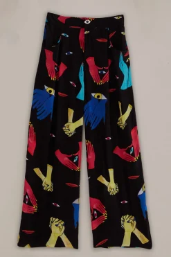 FARM Rio  BLACK COLORFUL TOGETHER PANTS