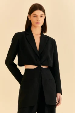 FARM Rio BLACK CUT OUT BLAZER