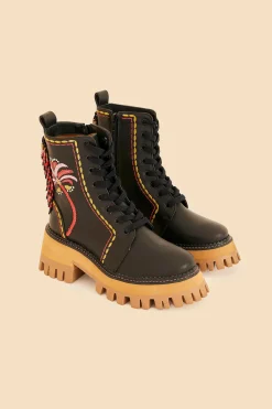 FARM Rio BLACK EMBROIDERED MID BOOT