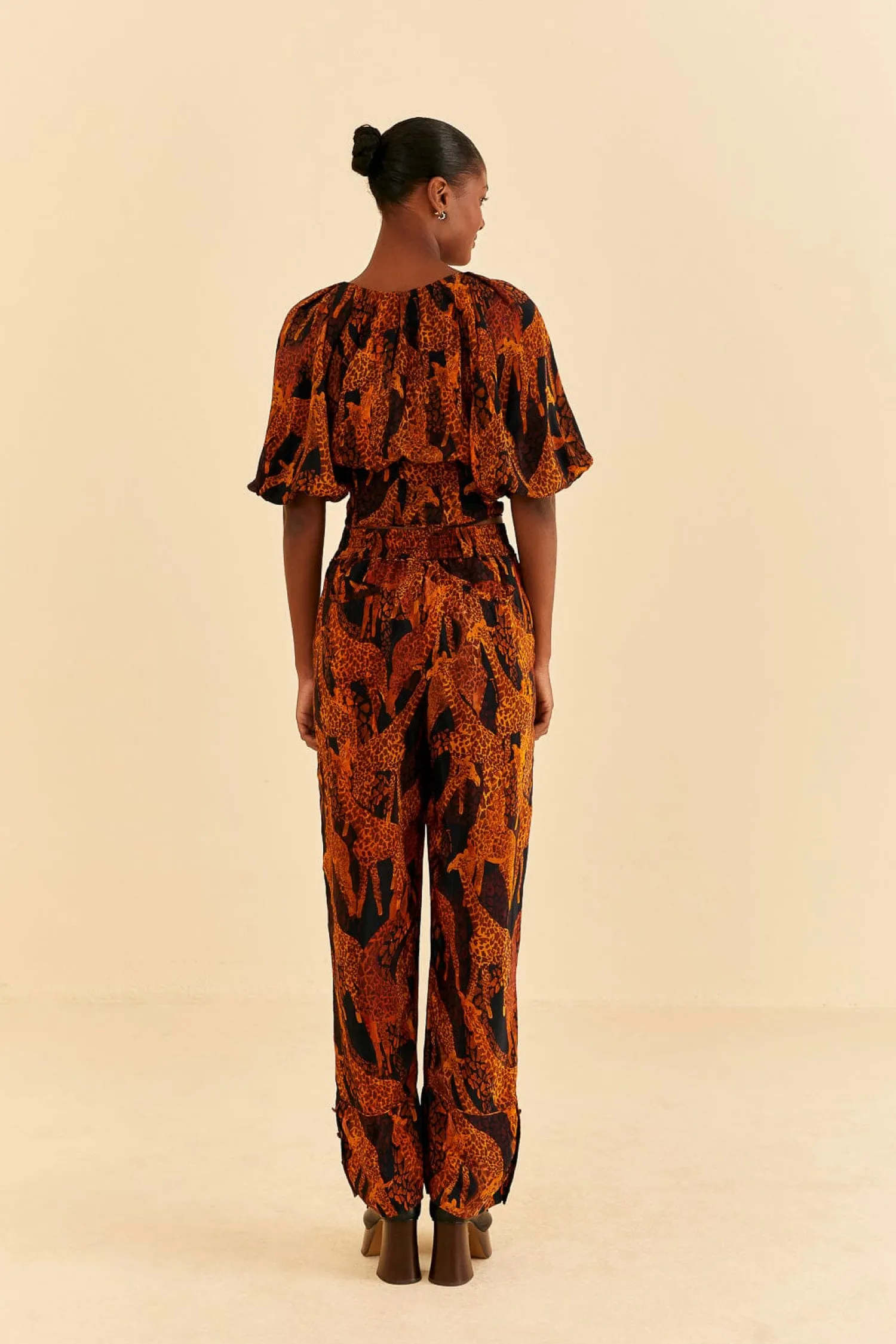 FARM Rio BLACK GIRAFFES PANTS