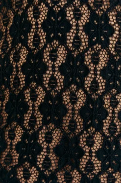 FARM Rio BLACK LACE LONG SLEEVE BLOUSE