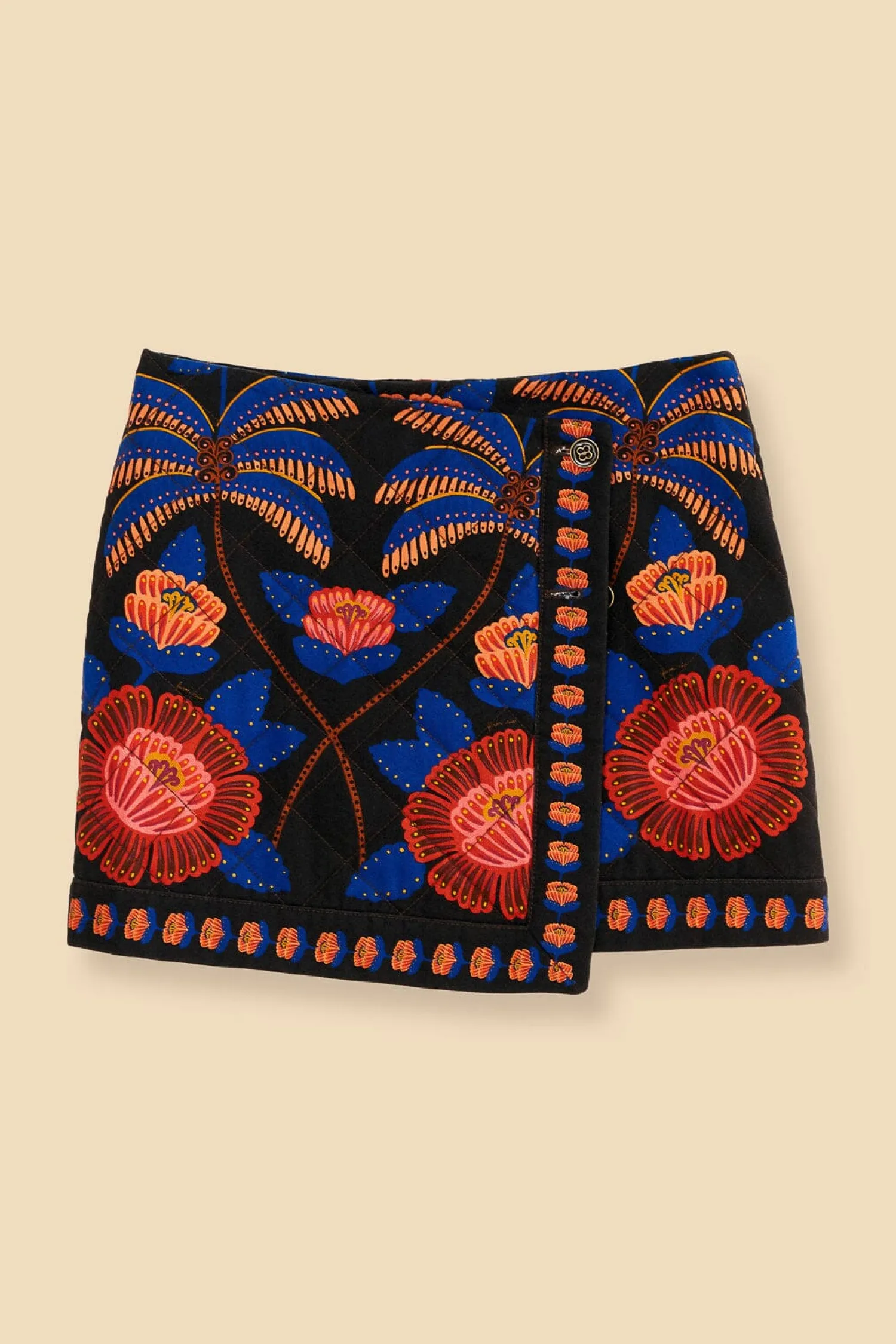 FARM Rio BLACK LIVING BLOOM MINI SKIRT