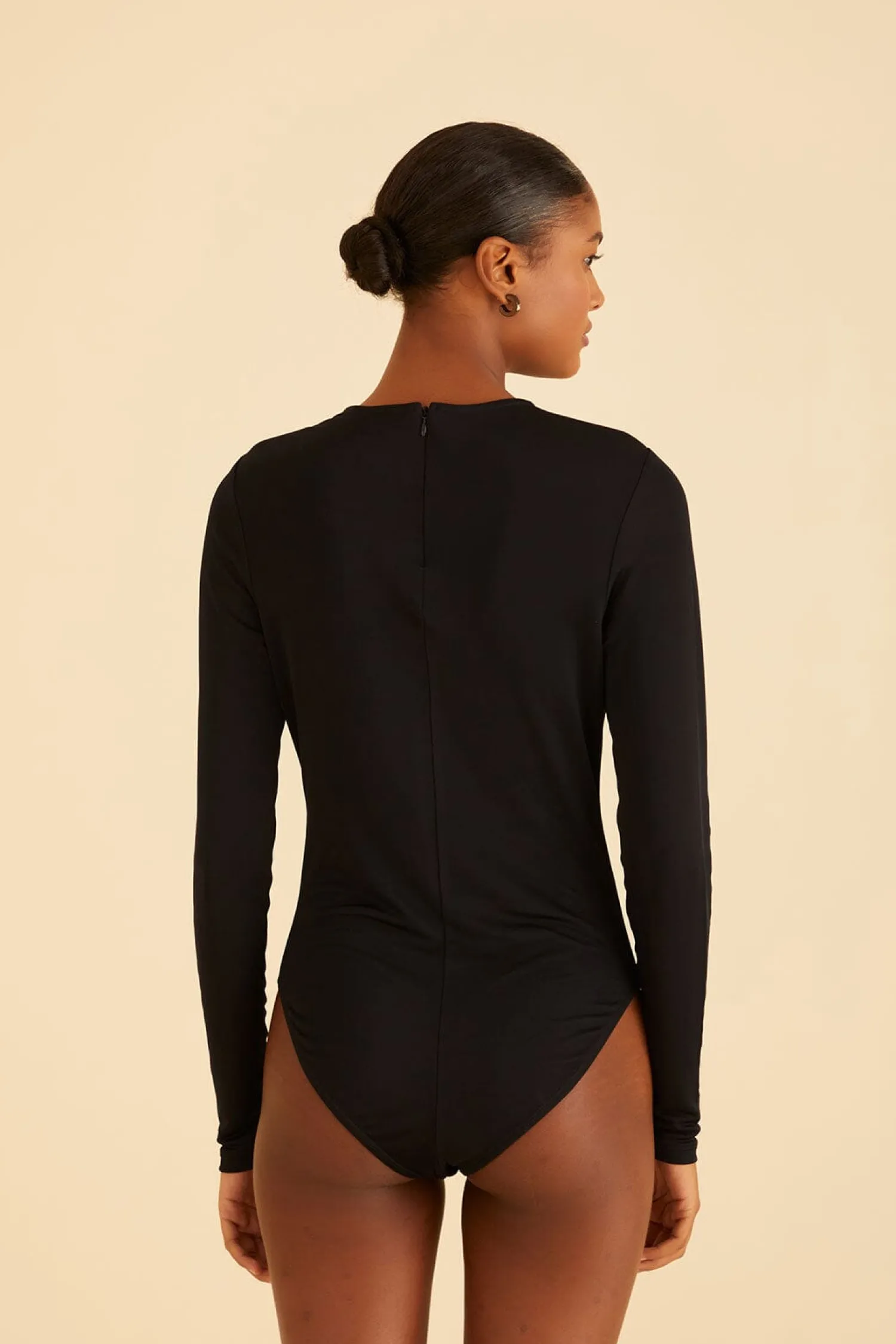 FARM Rio BLACK LONG SLEEVE BODYSUIT