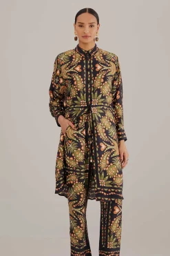 FARM Rio  BLACK MARTINA SCARF PANTS