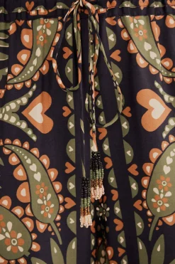FARM Rio  BLACK MARTINA SCARF PANTS