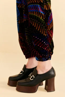 FARM Rio BLACK MIDNIGHT ISLAND V NECK VELVET JUMPSUIT