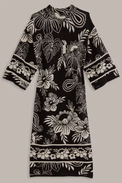 FARM Rio BLACK PAISLEY BLOOM KNIT DRESS