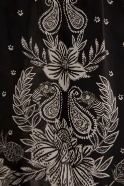 FARM Rio BLACK PAISLEY BLOOM MAXI DRESS