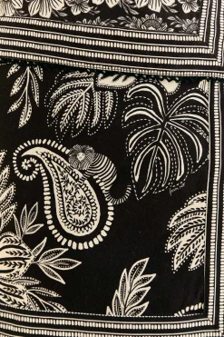 FARM Rio BLACK PAISLEY BLOOM MINI SKIRT