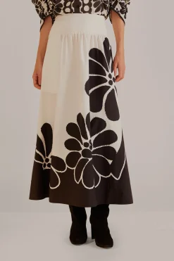 FARM Rio  BLACK PALERMO MAXI SKIRT