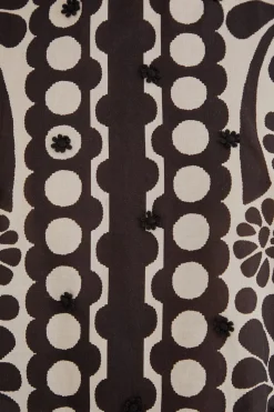 FARM Rio  BLACK PALERMO PUFF SLEEVE BLOUSE