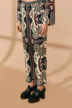 FARM Rio  BLACK PASSION SCARF PANTS