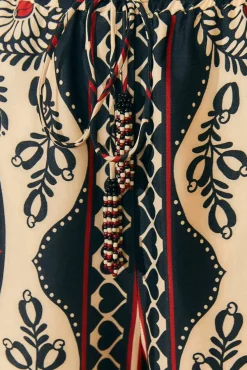 FARM Rio  BLACK PASSION SCARF PANTS
