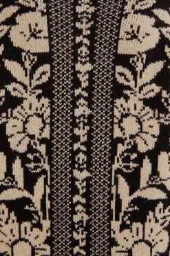 FARM Rio  BLACK PINEAPPLE GARDEN MINI SWEATER DRESS
