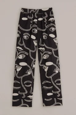 FARM Rio  BLACK RICHELIEU FACES PANTS