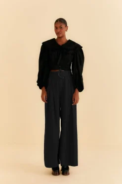 FARM Rio BLACK TAILORED PANTS