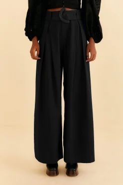 FARM Rio  BLACK TAILORED PANTS