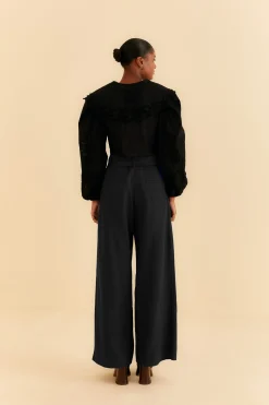 FARM Rio  BLACK TAILORED PANTS