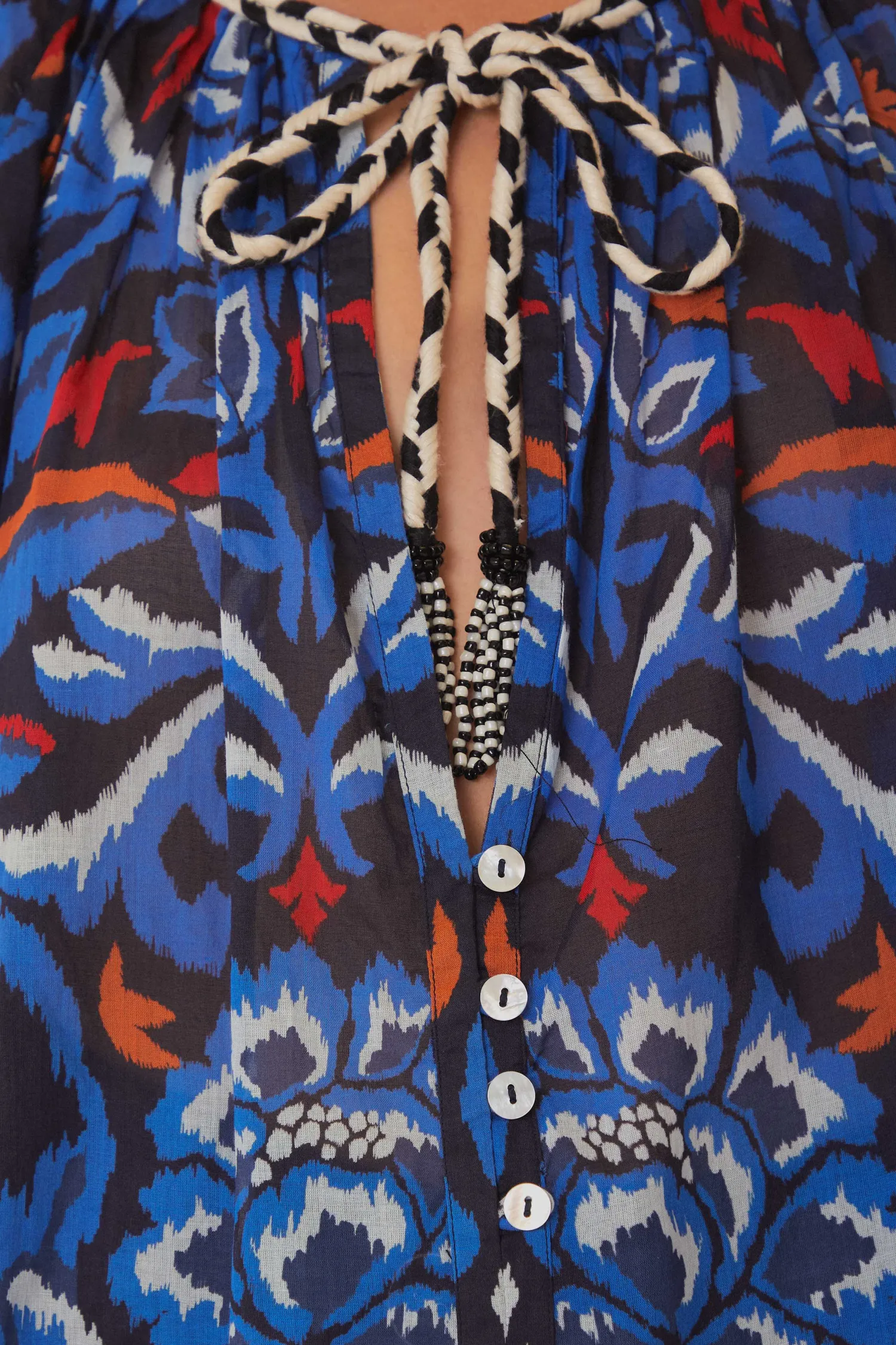 FARM Rio BLACK TOUCANS SCARF BLOUSE
