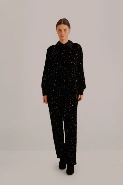 FARM Rio BLACK VELVET PANTS