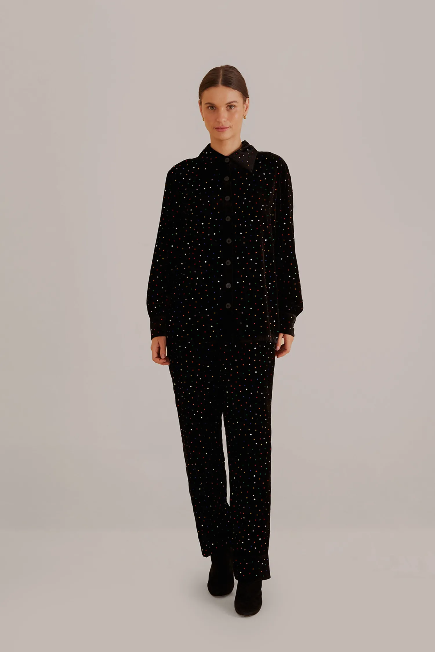 FARM Rio BLACK VELVET PANTS