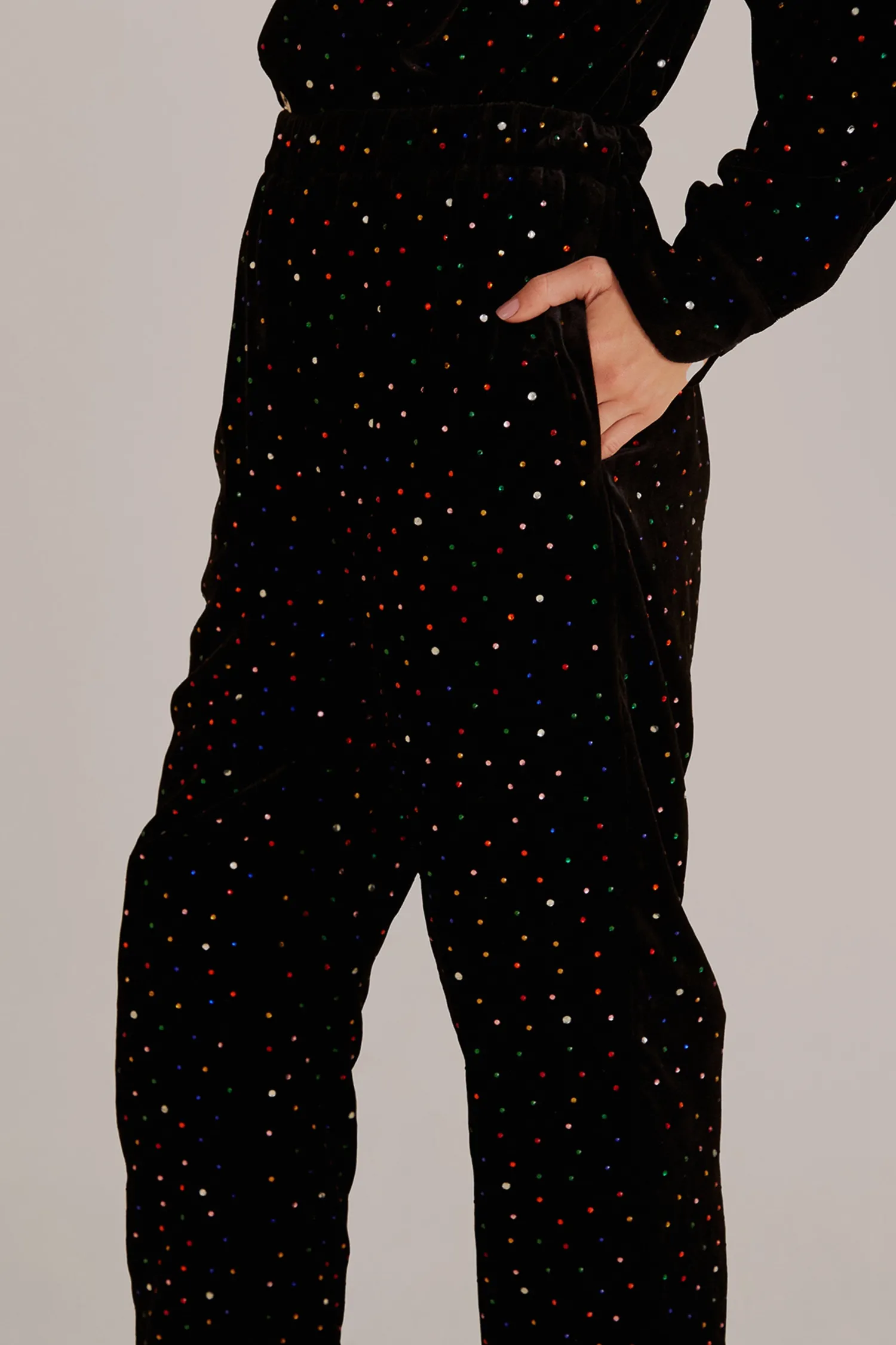 FARM Rio BLACK VELVET PANTS