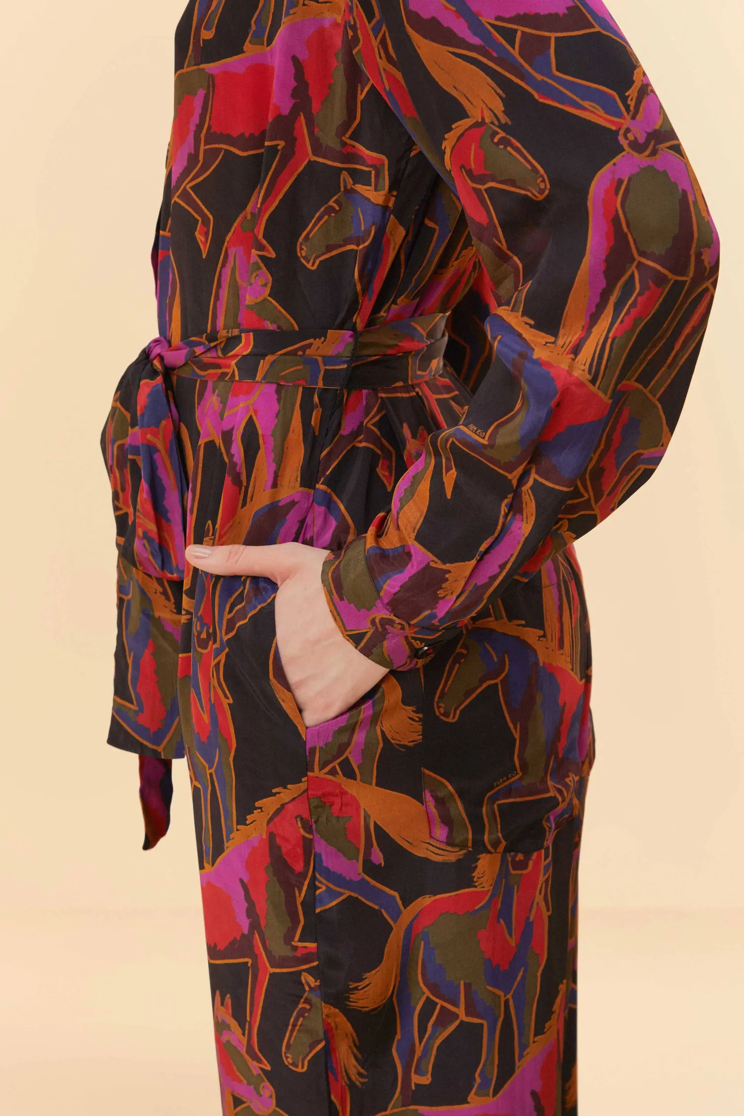 FARM Rio BLACK WILD HORSES JUMPSUIT