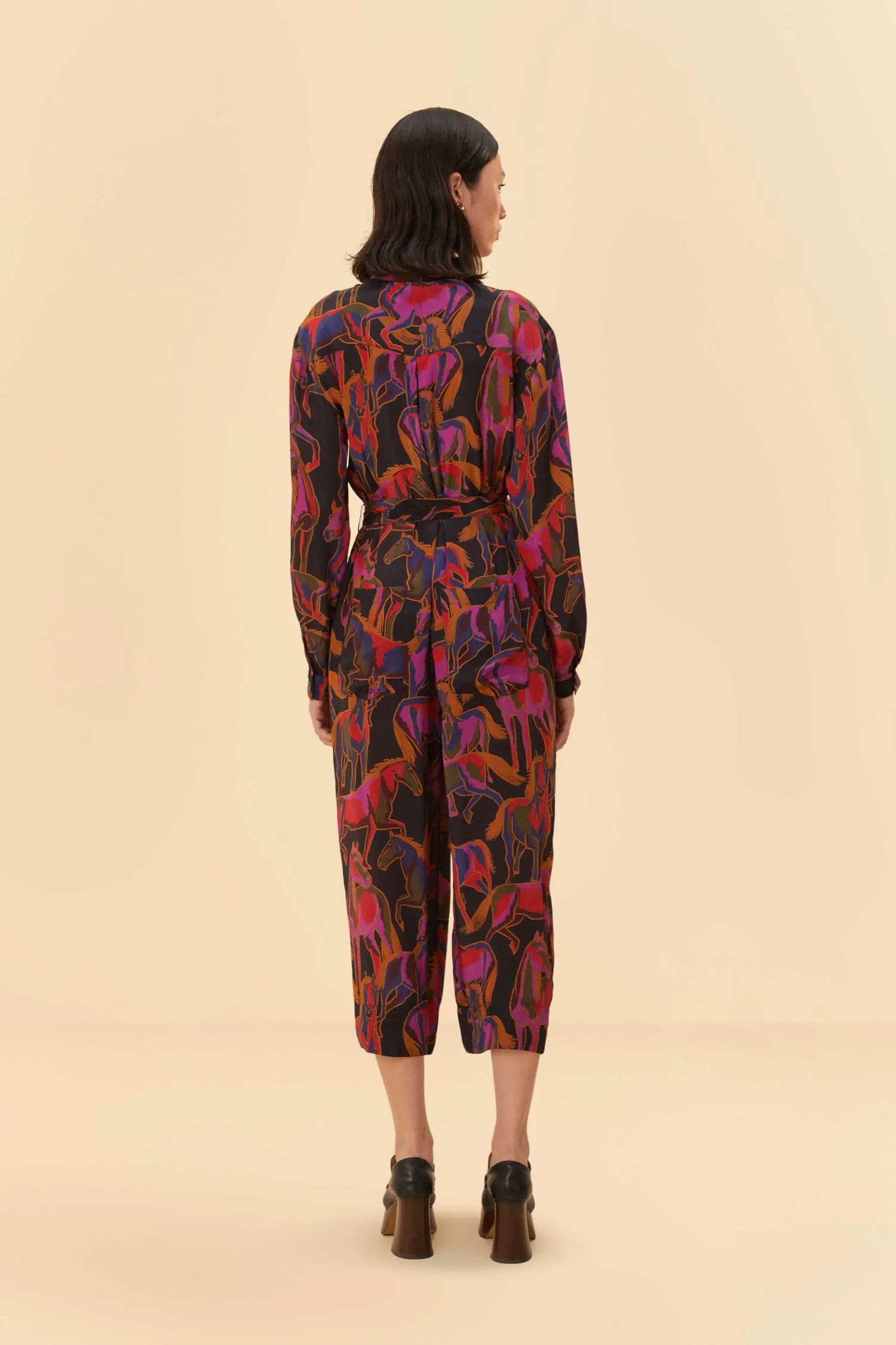 FARM Rio BLACK WILD HORSES JUMPSUIT