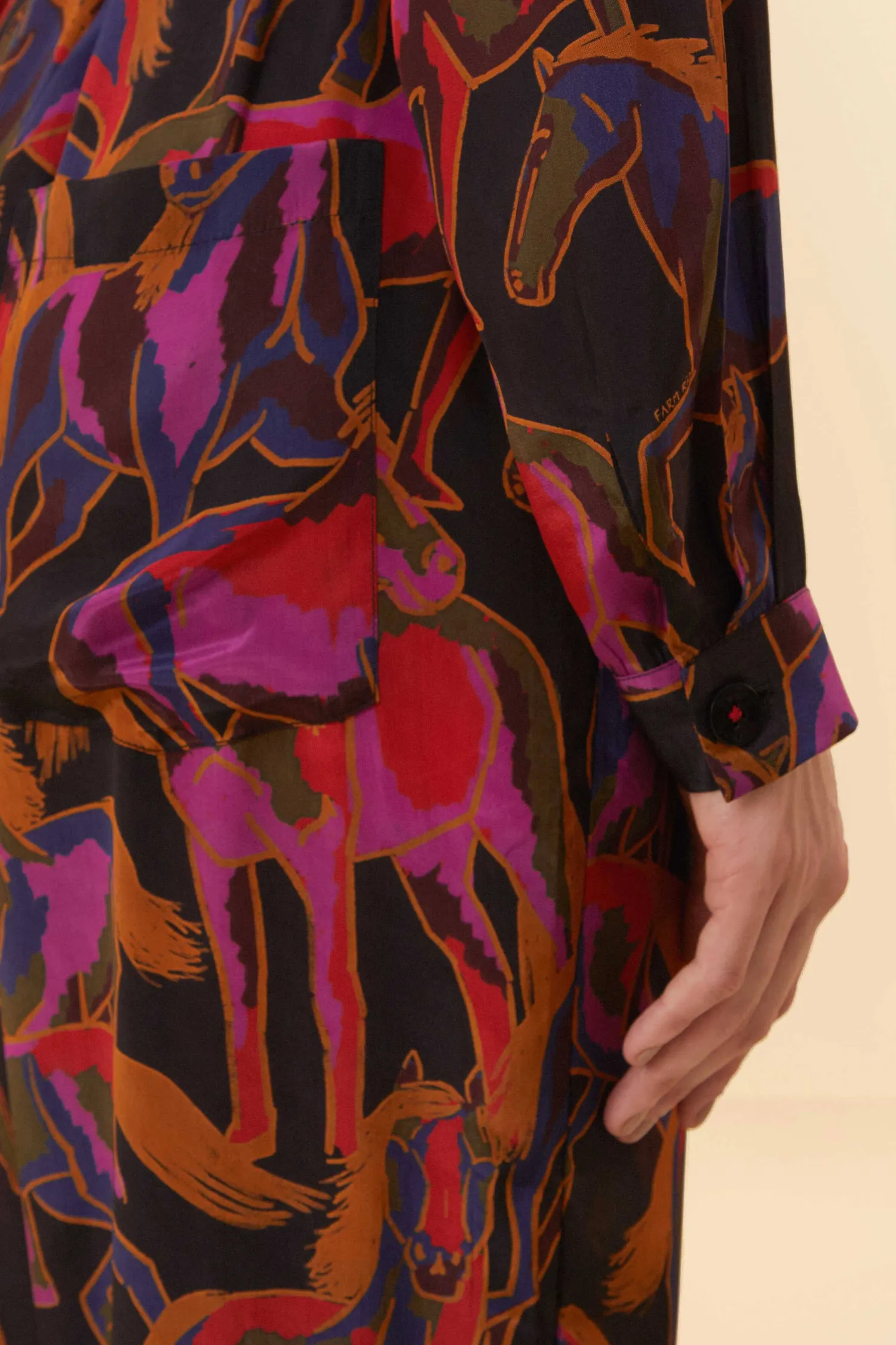 FARM Rio BLACK WILD HORSES JUMPSUIT