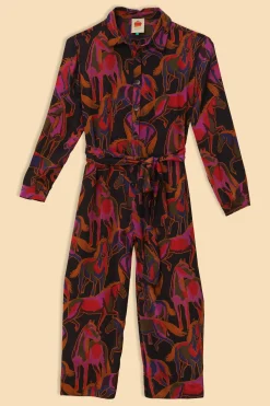 FARM Rio BLACK WILD HORSES JUMPSUIT