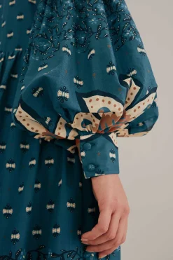 FARM Rio BLUE AINIKA CHILL MAXI SHIRTDRESS