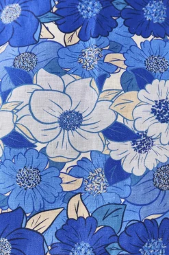 FARM Rio  BLUE FLOWER STRIPES CROP TOP