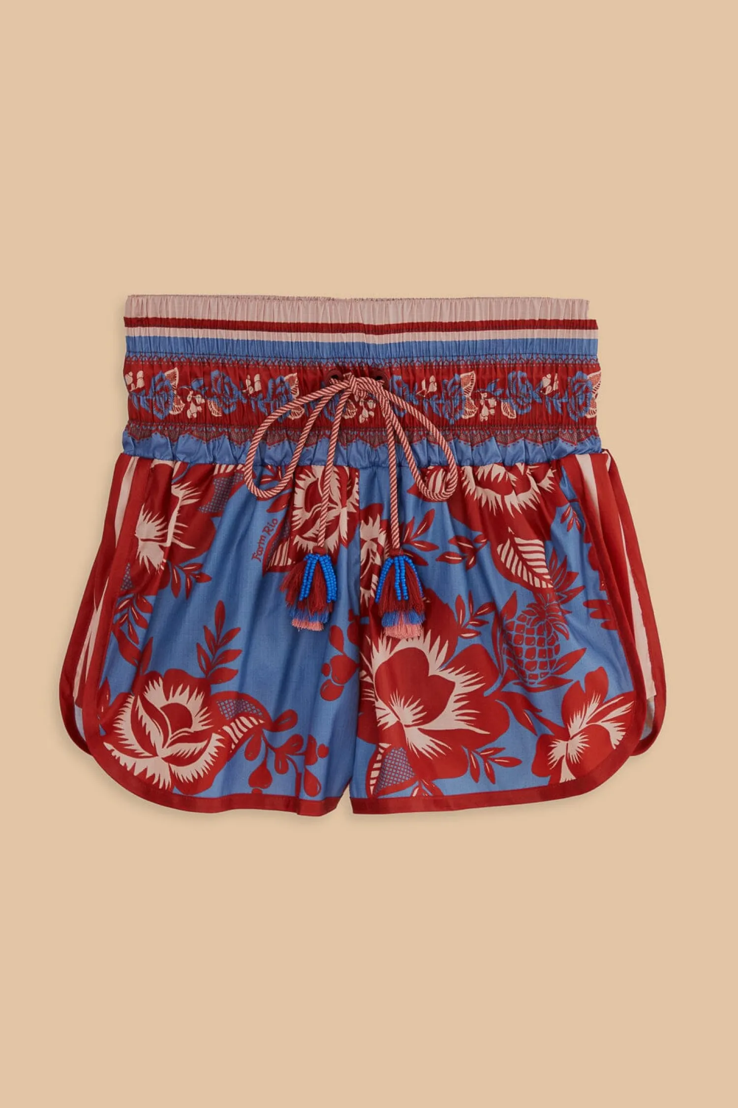 FARM Rio BLUE LACE GARDEN NYLON SHORTS