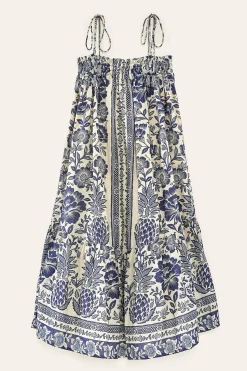 FARM Rio BLUE PINEAPPLE GARDEN MAXI DRESS