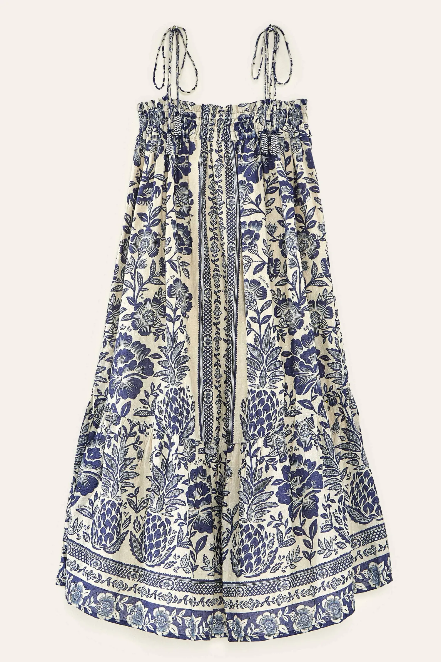 FARM Rio BLUE PINEAPPLE GARDEN MAXI DRESS