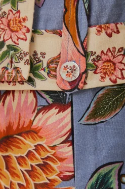 FARM Rio BLUE WONDERFUL BOUQUET EUROFLAX™ LINEN SHORTS