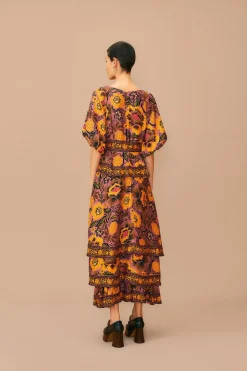 FARM Rio BLUSH GARDEN BLOOM MAXI DRESS