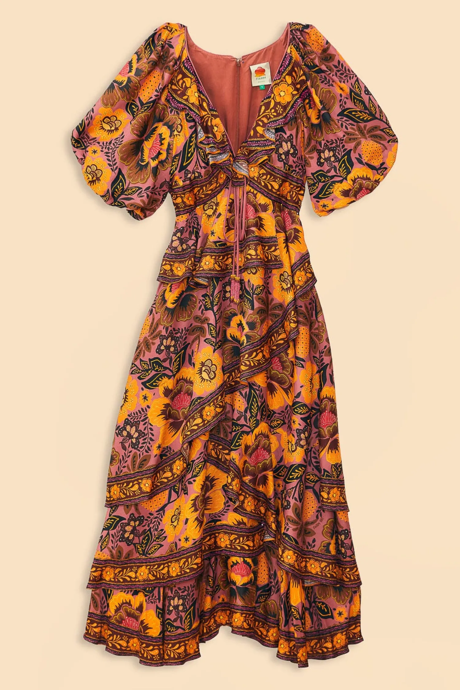 FARM Rio BLUSH GARDEN BLOOM MAXI DRESS