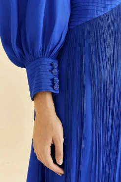 FARM Rio BRIGHT BLUE FRINGES MAXI DRESS